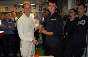 Warrant Officer Class 2 Chats Harris (left) and Engineering Technician (Marine Engineering) Nick Pearce