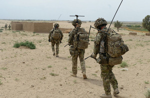 Soldiers on operations in Afghanistan using the PRC-177F tactical satellite radio and the PRC-325 HF radio [Picture: Sergeant Barry Pope RLC, Crown copyright]