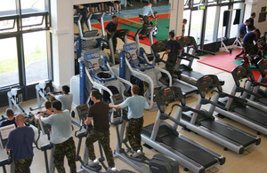 Soldiers using equipment at Lympstone in Devon