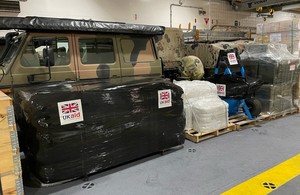 UK Aid onboard HMAS Adelaide