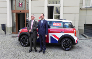 Ambassador Robin Barnett with Marshall Marek Sowa and a GREAT Mini Countryman