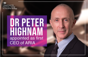 Dr Peter Highnam appointed as first CEO of ARIA