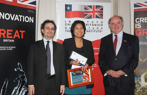 Claudia Arenas at the British Embassy