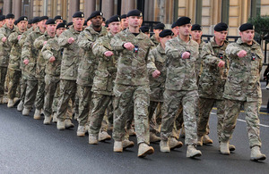 Soldiers from D Squadron, 1st Royal Tank Regiment