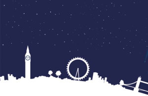 Графика ночного неба над Лондоном