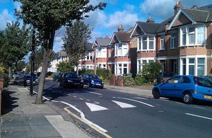 Cars parked on a street