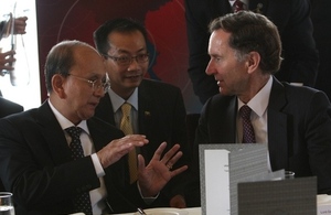 President U Thein Sein and Lord Green discuss the UK business offer