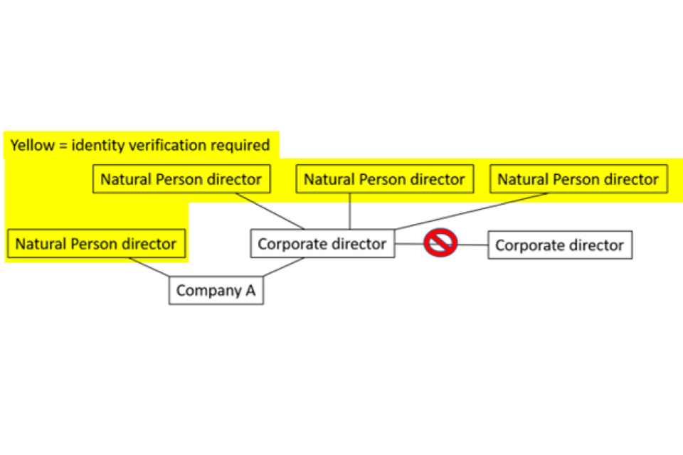 Диаграмма, показывающая проверку личности и ограничения для директоров, объяснение в тексте
