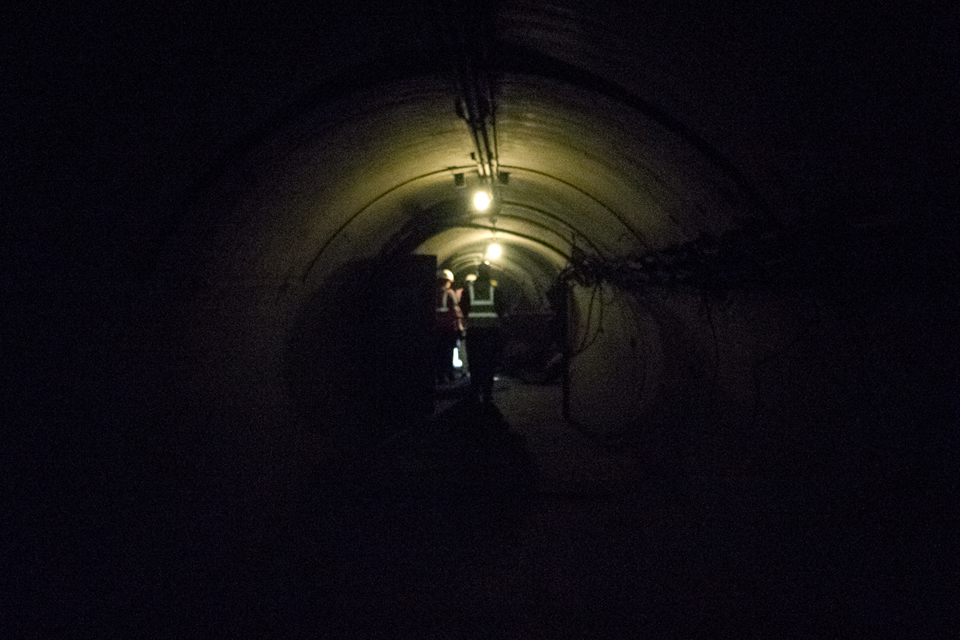 Dark foot tunnels of the old station