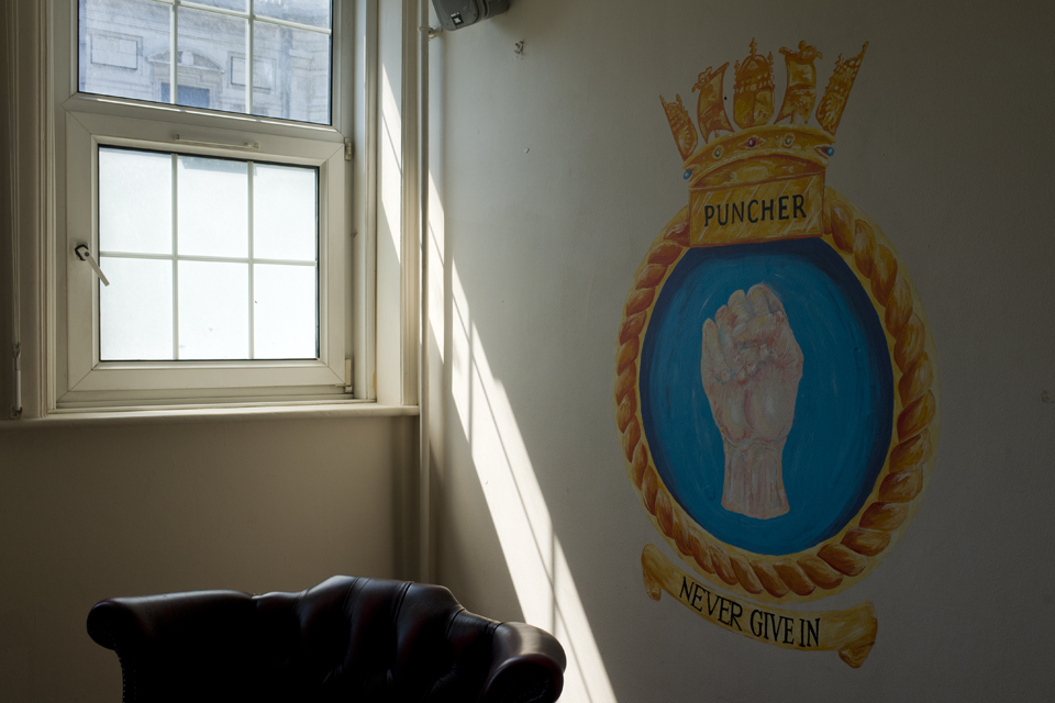 The crest of HMS Puncher