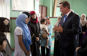 David Cameron visits North Manchester Jamia Mosque ahead of Eid 2013