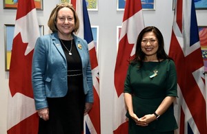 Secretary of State with her Canadian counterpart