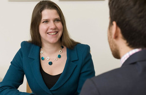 Jo Swinson at a meeting