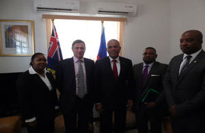 Governor, Minister and PS with President Martelly