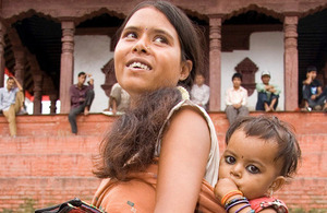 Mother and baby in Nepal