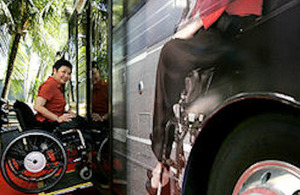 Improved bus access for wheelchairs
