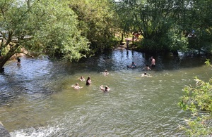 Bathers in Wolvercote Mill Stream