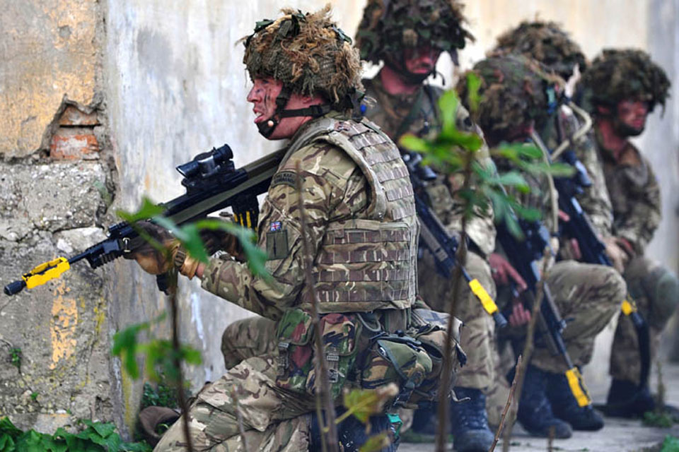 British and Albanian forces taking part in Exercise Albanian Lion on Sazan Island