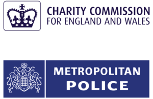 Логотипы Charity Commission и Met Police