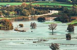 River flooding in Wales