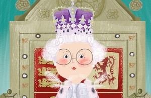 Иллюстрация королевы из юбилейной книги