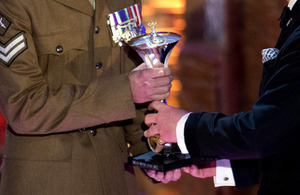 A Sun Military Award being presented in 2012 [Picture: Arthur Edwards, Copyright The Sun]