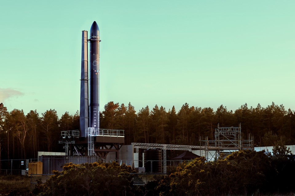 Orbex Prime rocket on launchpad