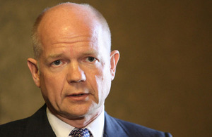 Foreign Secretary William Hague