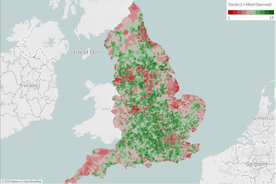 UK Deprived Areas Graph