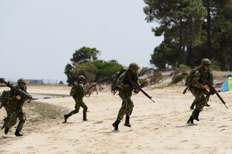 A troop beach assault