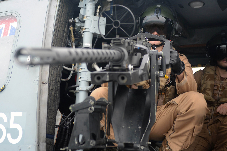 A Royal Marine from 43 Commando provides overwatch