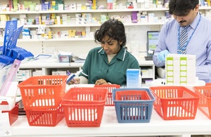 Pharmacists working