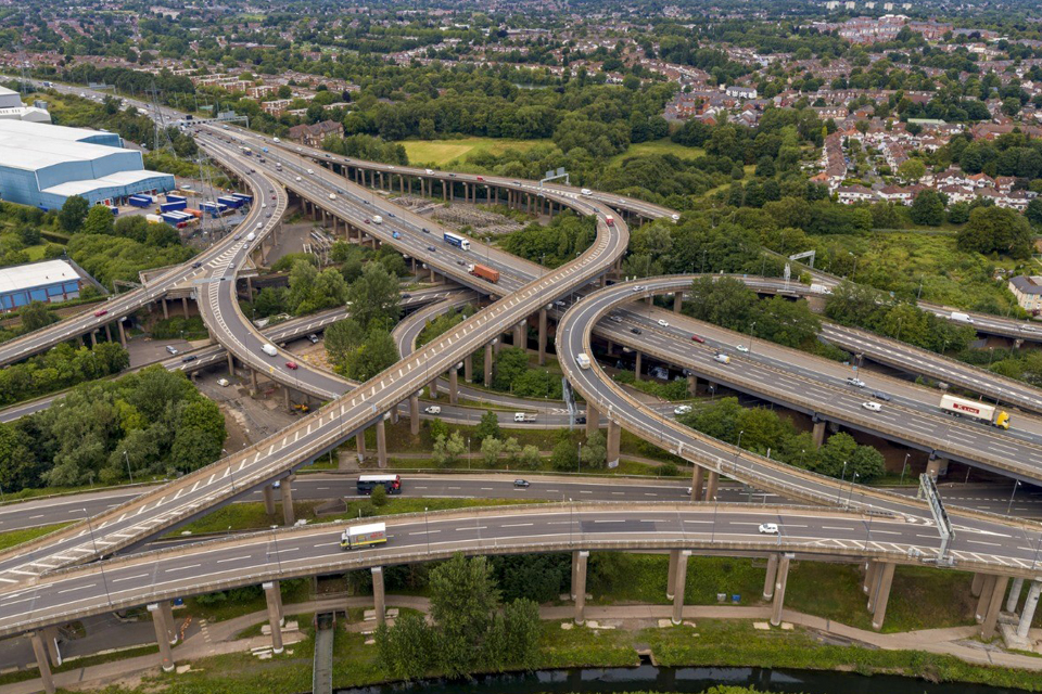 Areial view of Spaghetti Junction 