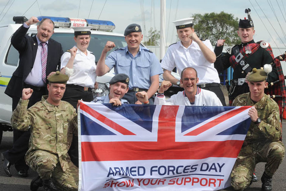 Service personnel supporting Armed Forces Day 2012 at MOD Caledonia in Scotland 