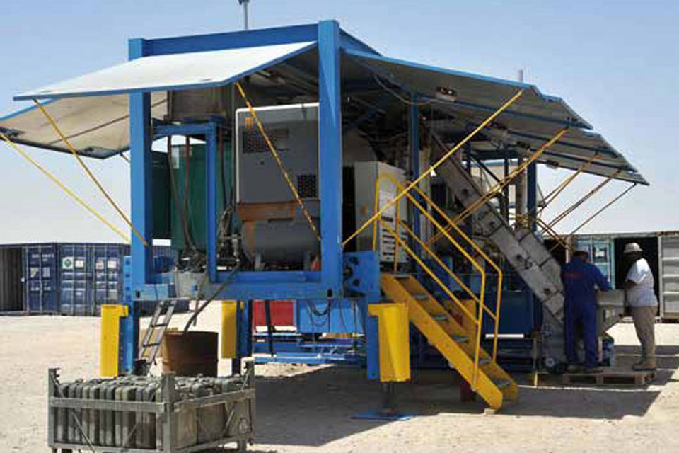 The small arms ammunition incinerator at Camp Bastion