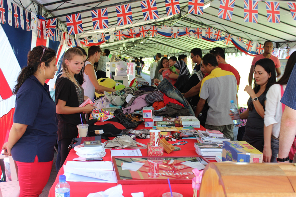 Members of staff at the High Commission donated old clothes, books, bags, shoes and other bric-a-brac that was sold at their booth to raise funds