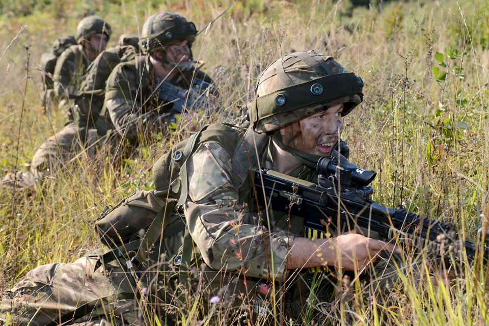 Soldiers from the Royal Anglian Regiment