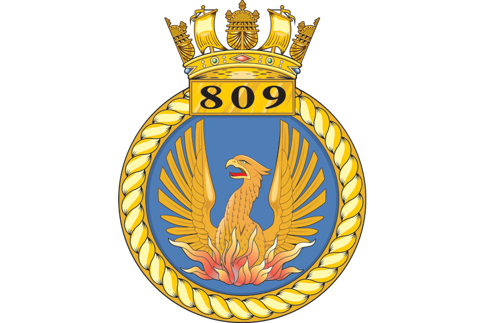 The 809 Naval Air Squadron crest