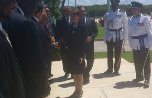 Helen Kilpatrick arrives in Grand Cayman