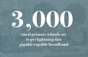 3000 сельских начальных школ получат молниеносную гигабитную широкополосную связь