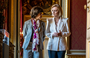 Foreign Secretary Liz Truss meets French Foreign Minister Catherine Colonna at the French Ministry of Foreign Affairs in Paris