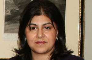 Senior UK Minister Baroness Warsi