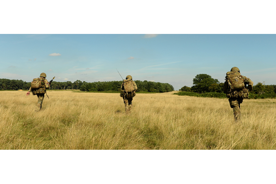 Troops from 7th Parachute Regiment Royal Horse Artillery participate in Exercise Cypher Bayonet