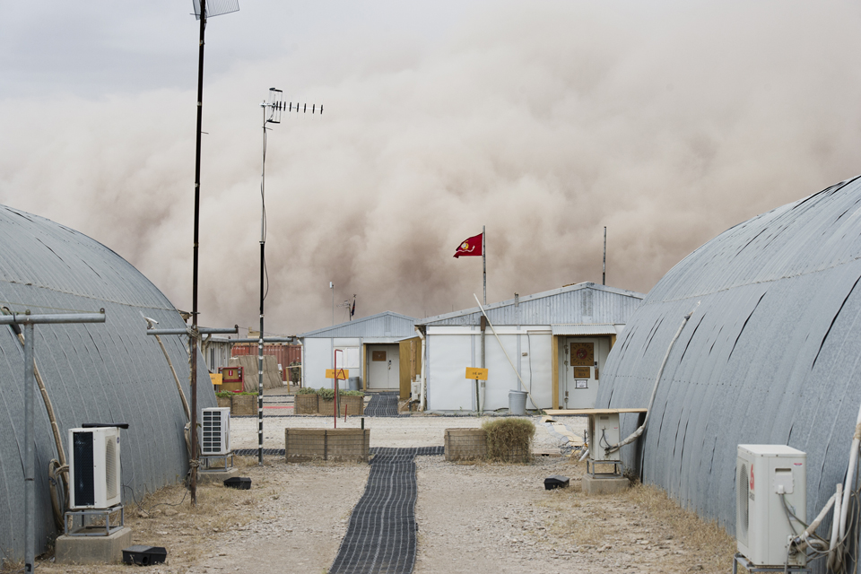 Sand storm at Camp Bastion