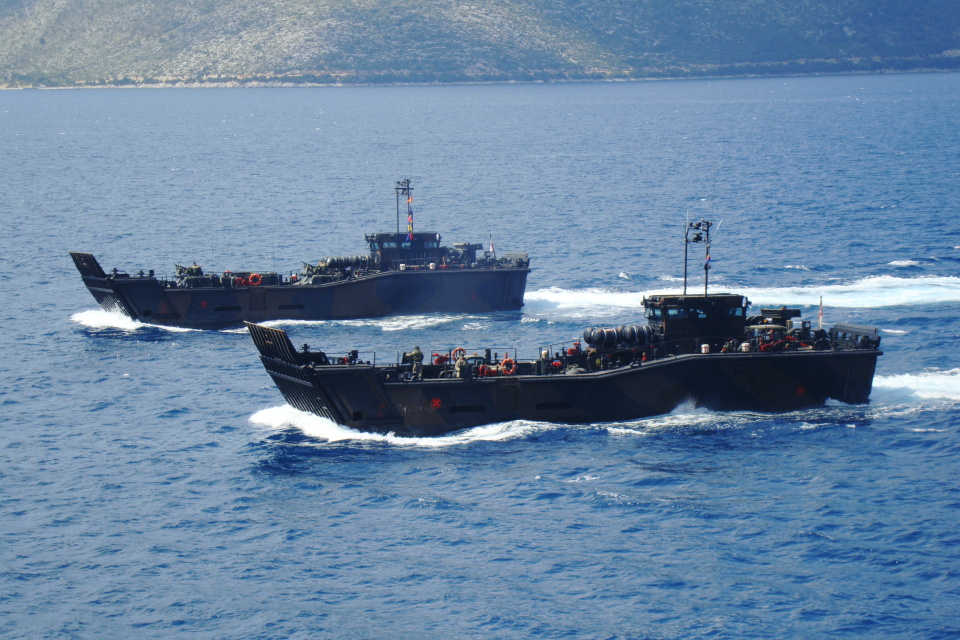 Royal Marines Landing Craft Utility (LCU) MK10 engaged in demonstrations – DV Day “Albanian Lion 13”