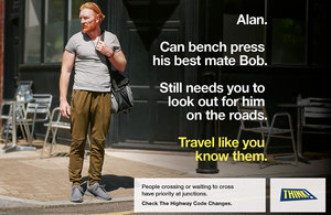 Alan. Can bench press his best mate Bob. Still needs you to look out for him on the roads. Travel like you know them.