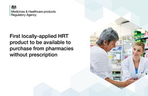 First locally-applied HRT product to be available from pharmacies without prescription