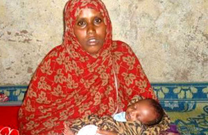 Farhiya Jama Ahmed with her son, Abdisamid, who was safely delivered thanks to the skilled medical help she received.