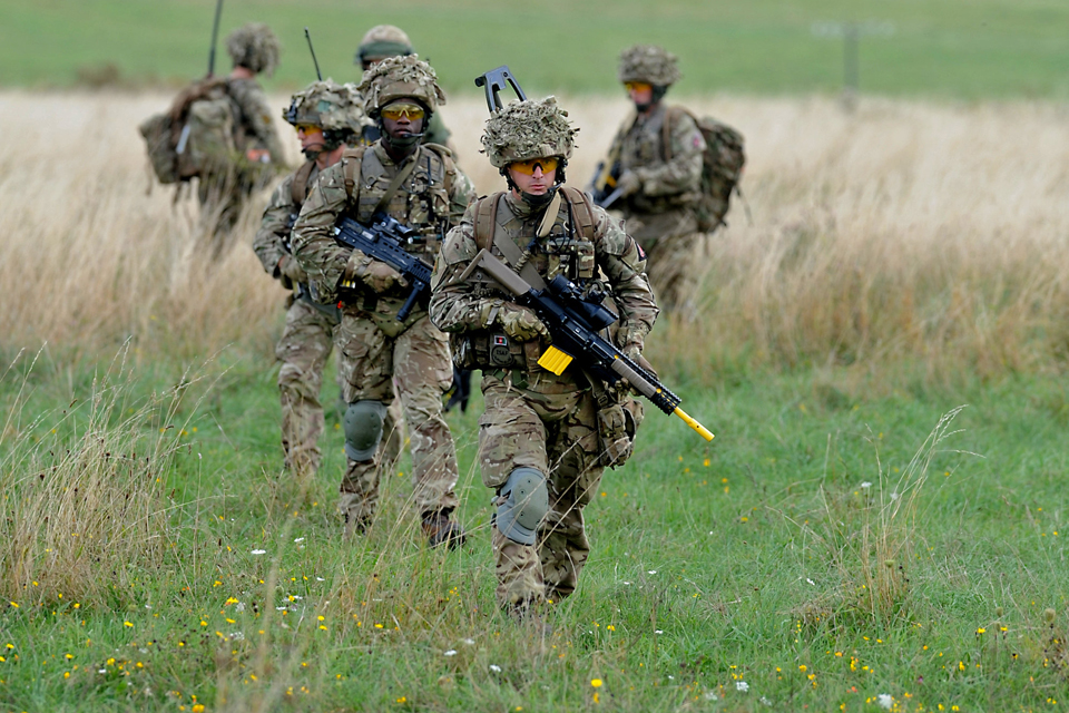 Troops from 3rd Battalion The Mercian Regiment on a foot patrol