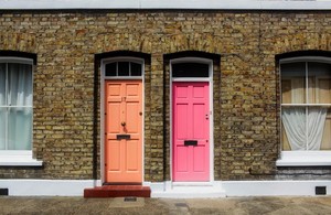 Image of doors to terraced houses